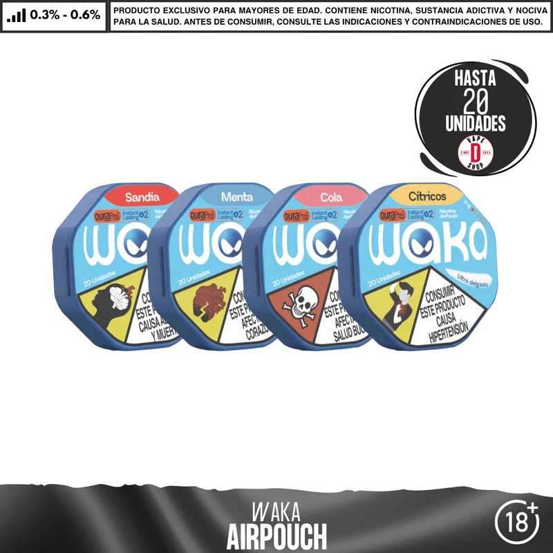 WAKA - Air Pouch - Bolsas de Nicotina