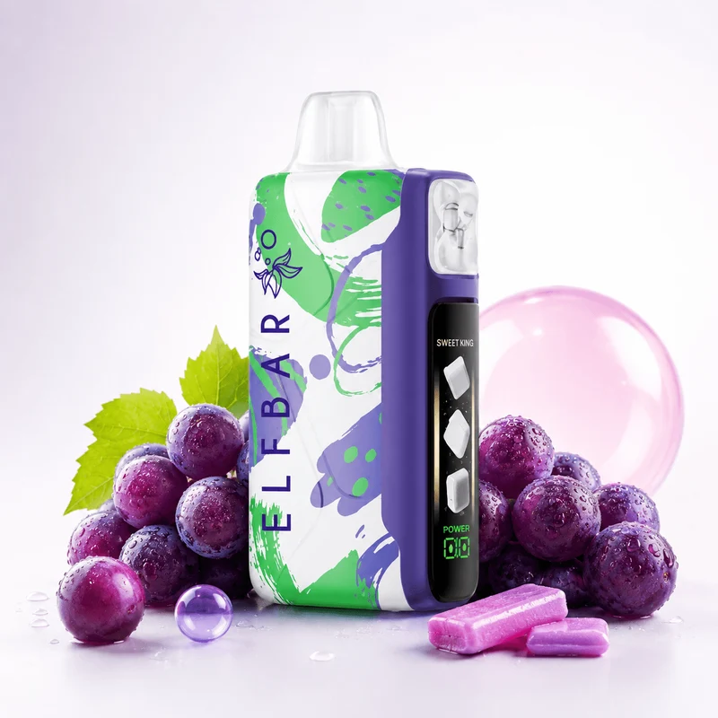Pod descartable ElfBar Sweet King 40000 Puffs Bubbaloo Grape