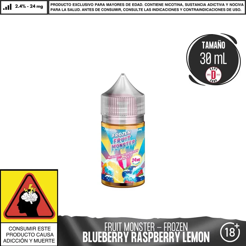 Frozen Fruit Monster Blueberry Raspberry Lemon Ice Salts