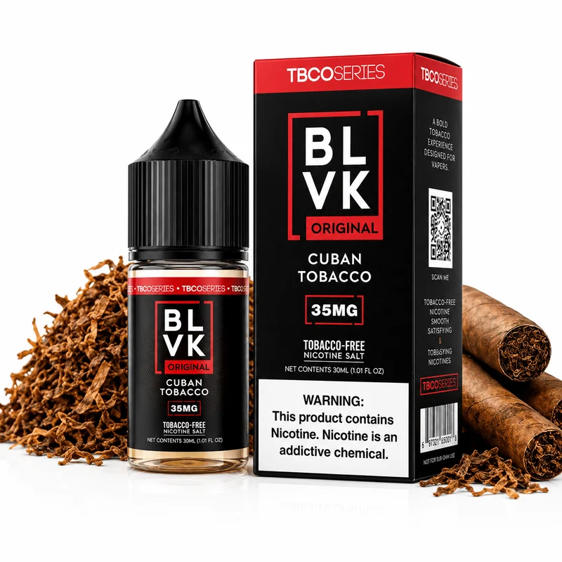 Líquido BLVK Salt Nic Original Cuban Tabaco 30ml