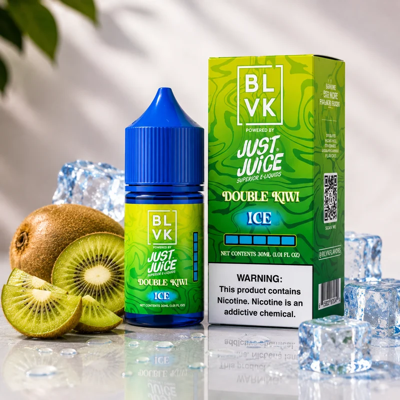 Líquido BLVK x Just Juice Salt Nic Double Kiwi Ice 30ml