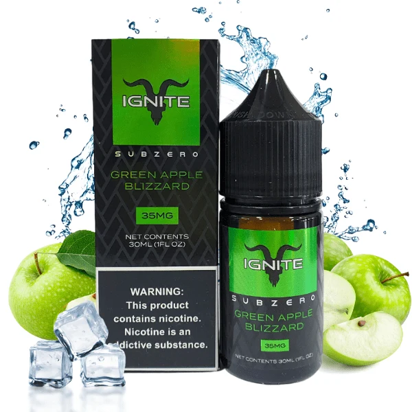 Liquido Ignite Salt Nic Green Apple Blizzard
