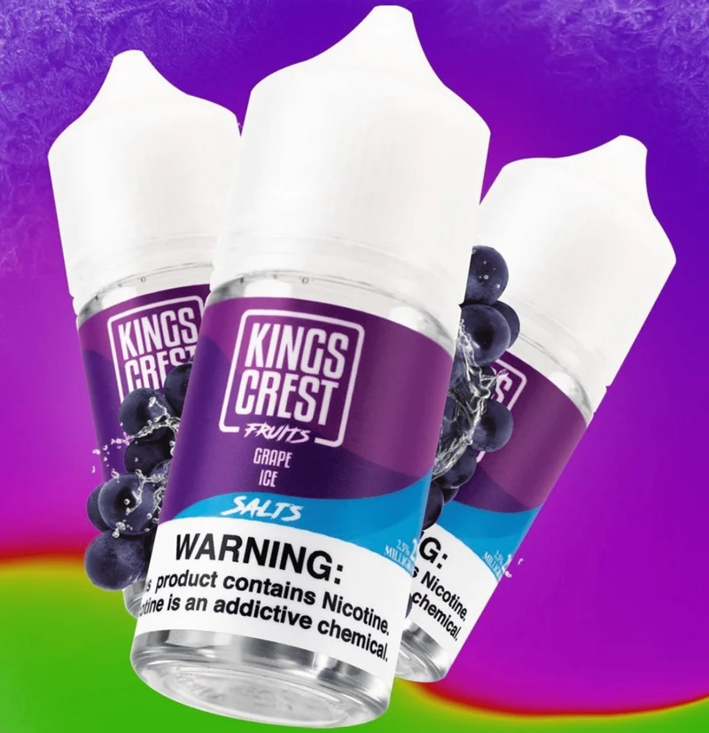 Líquido King's Crest Fruits Grape Ice Salt Nic 30 ml