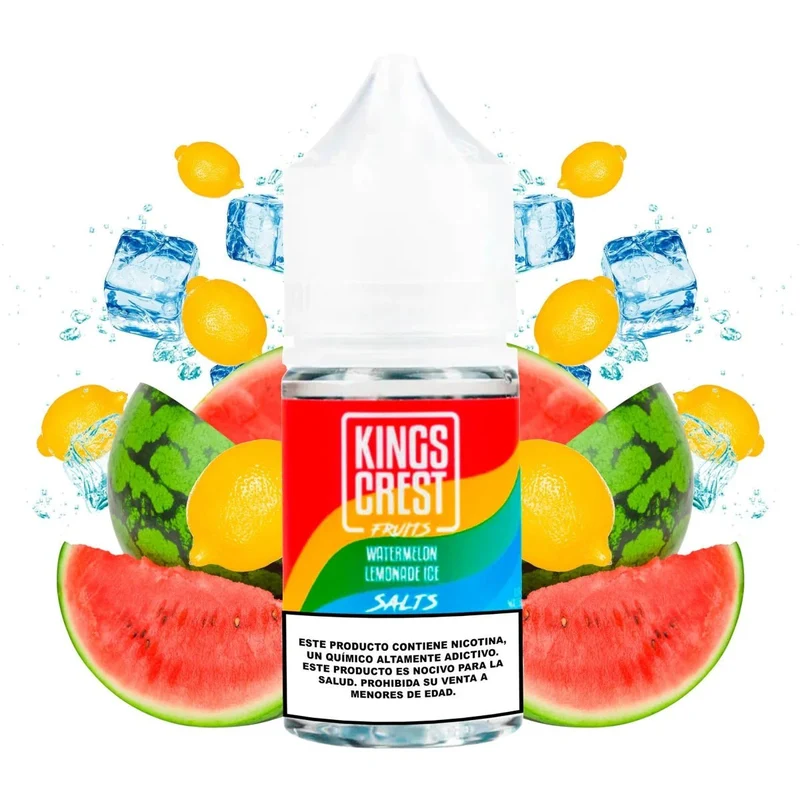 Líquido King's Crest Fruits Watermelon Lemonade Ice Salt Nic 30 ml