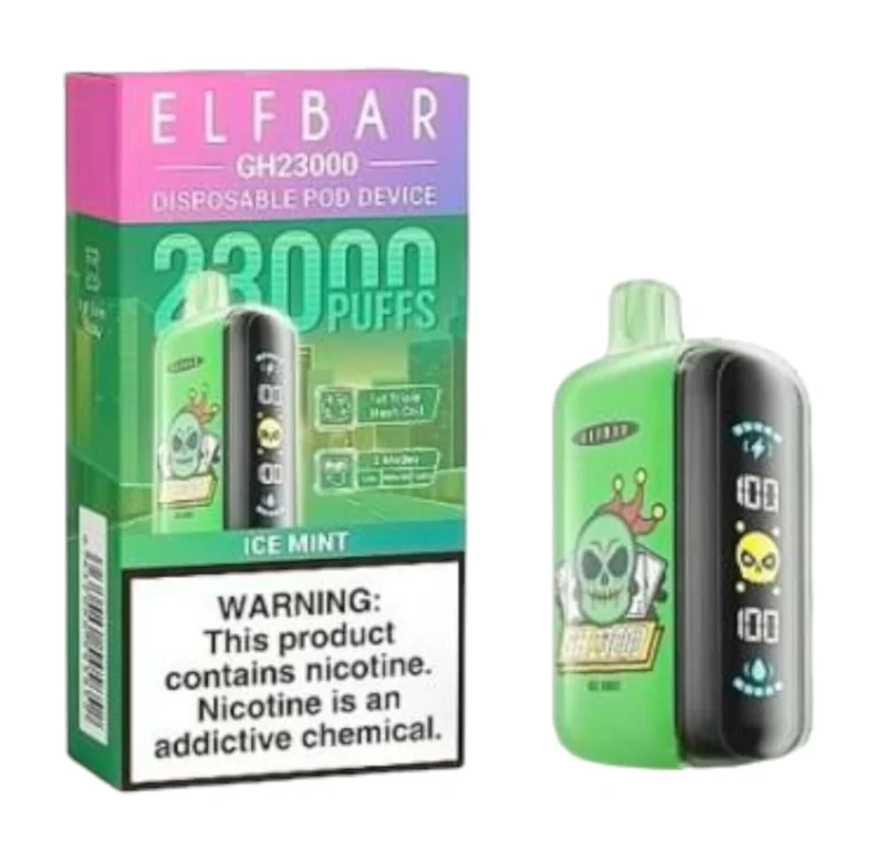 Pod descartable ElfBar Ice Mint GH23000 Puffs