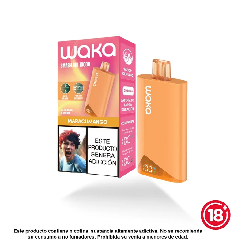 WAKA Smash Air 10K — Vape Desechable Recargable de 10.000 Puffs