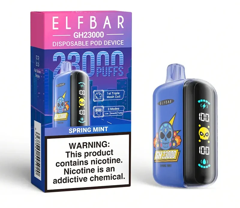 Pod descartable ElfBar Spring Mint GH23000 Puffs