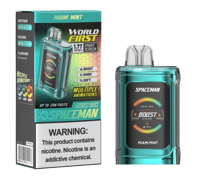 Pod Descartable Smok Spaceman 20000 puffs Miami Mint