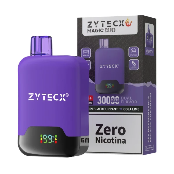 Vaper Doble sabor Zytecx 30.000 Puff Cola Lime y Daiquiri Black
