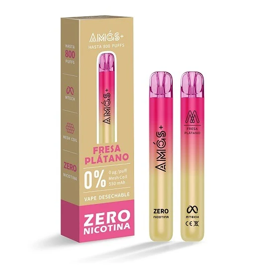 Amas Vaper 800 Fresa Platano Sin Nic.