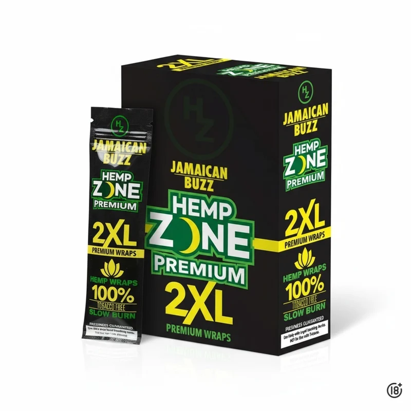 🇯🇲 Blunt Hemp Zone Premium 2XL – Jamaican Buzz (Natural y sin sabor)