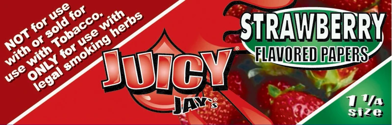 Juicy Jay's Fresa 1¼ — Papel Saborizado de Cáñamo Puro