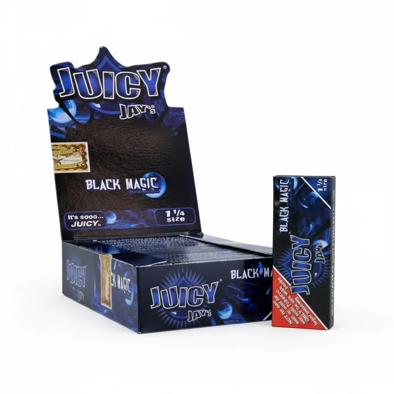 Juicy Jay's Black Magic 1¼ — Papel Mentolado de Cáñamo Puro
