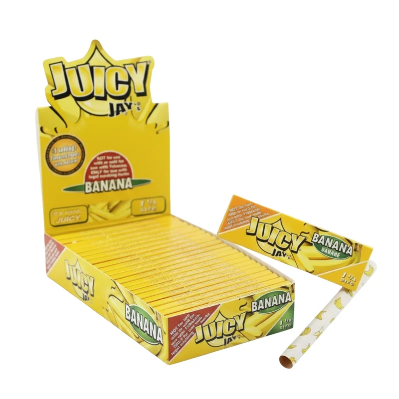 Papel Juicy Jay's Banana 1 1/4 · librillo de 32 hojas