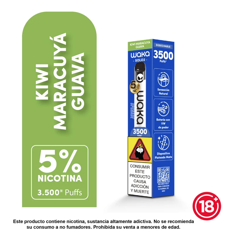 WAKA Solo 2 — 3.500 Puffs | Vape Desechable con 5% Nicotina