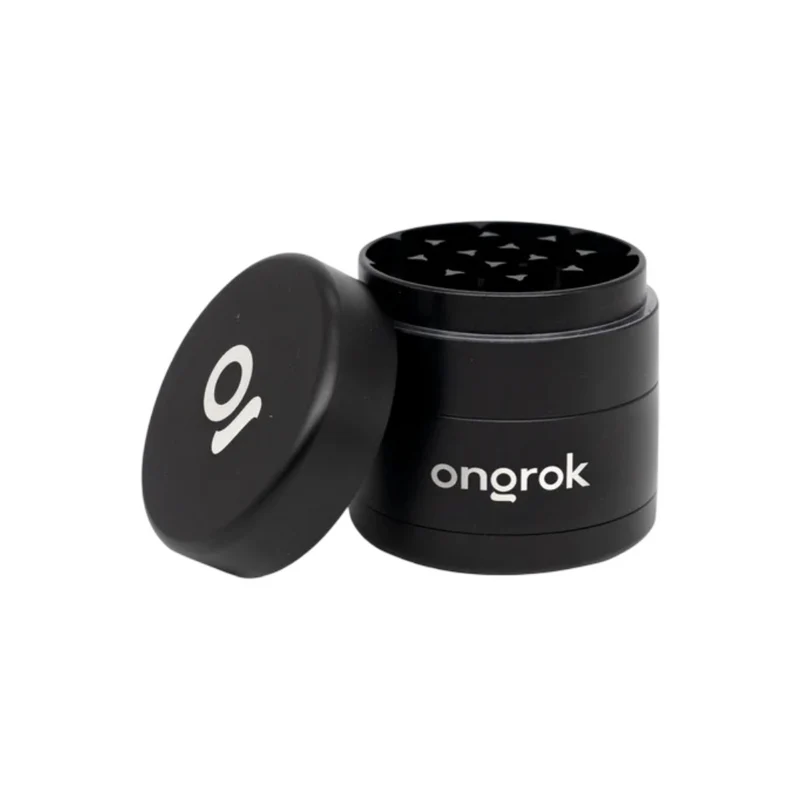 Grinder ONGROK de Aluminio 55mm — 4 Piezas con Pantalla Removible (Negro)
