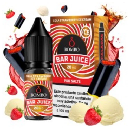 Cola Strawberry Ice Cream 10ml (Sales de nicotina) (Bar Juice by Bombo)
