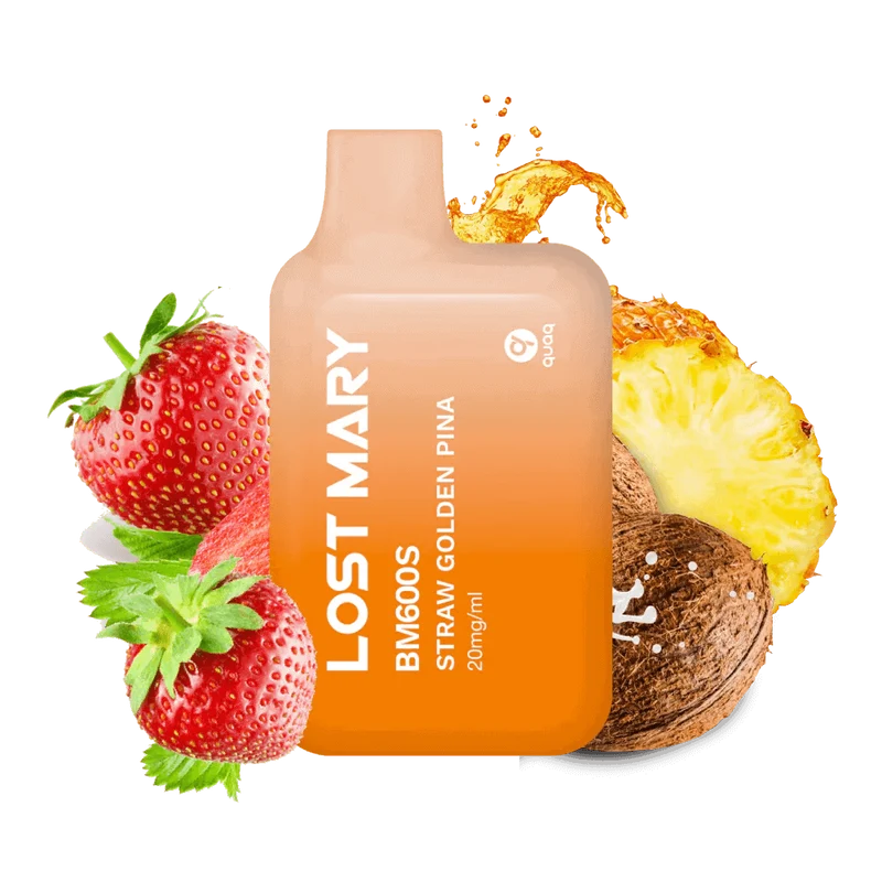 Vaper Desechable Lost Mary BM600s Straw Golden Piña 20mg