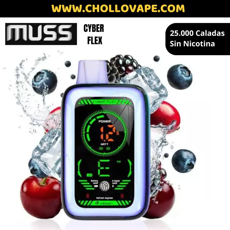 Muss Cyber Flex Pod Desechable 25000 puff Blueberry Cherry Cranberry (sin nicotina)