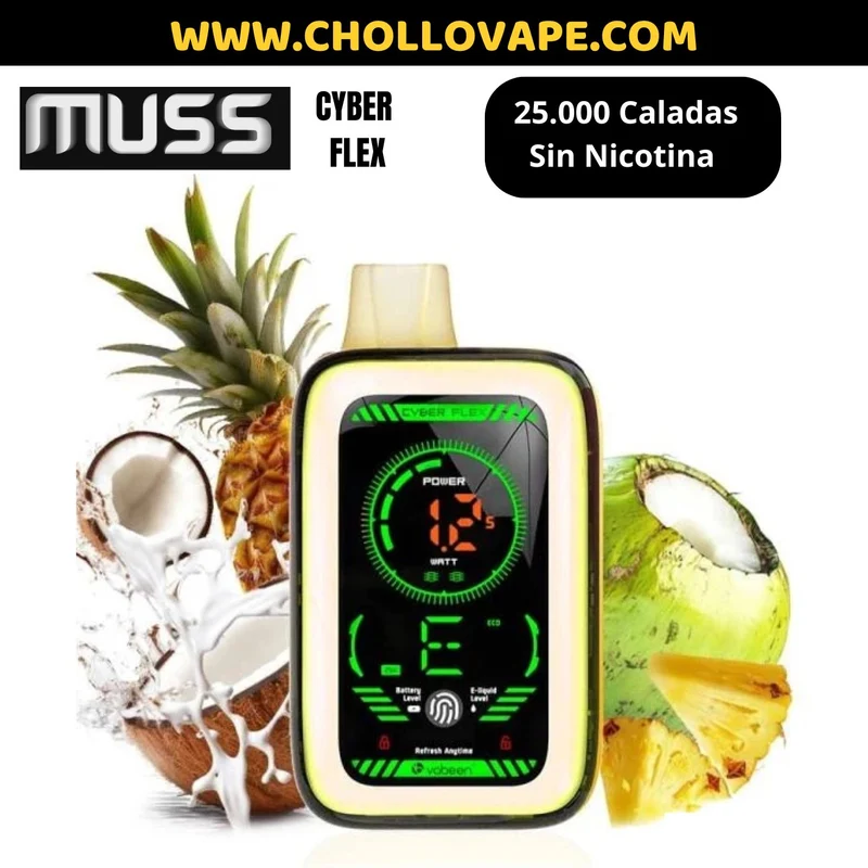 Muss Cyber Flex Pod Desechable 25000 Caladas Pineapple Coconut (sin nicotina)