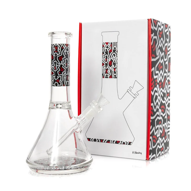 Bong de vidrio multicolor de Keith Haring