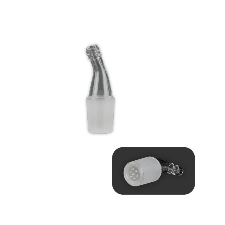 Adaptador de codo de vidrio con pantalla de vidrio
