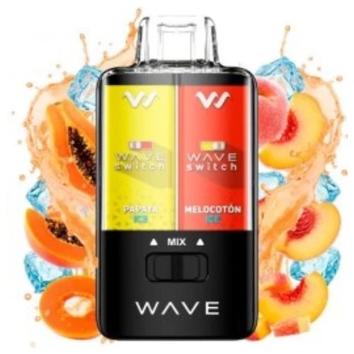 Pod desechable Melocoton Ice Papaya Ice Wave Switch 40.000 puffs 16ml (Bud Vape)