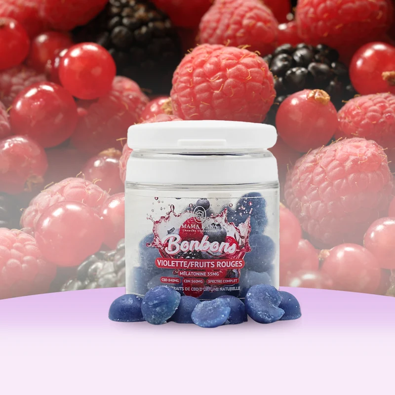 Bombones CBD 1400mg + Melatonina - Frutos Rojos 🫐