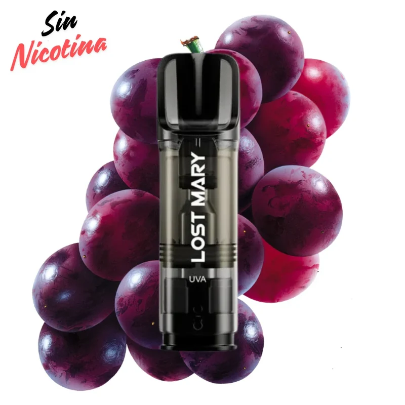 Lost Mary Tappo Air Cápsula Grape Sin Nicotina (Pack 2)
