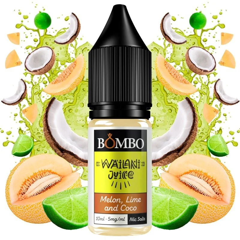 Sales de Nicotina Melon, Lime and Coco Wailani by Bombo 10ml