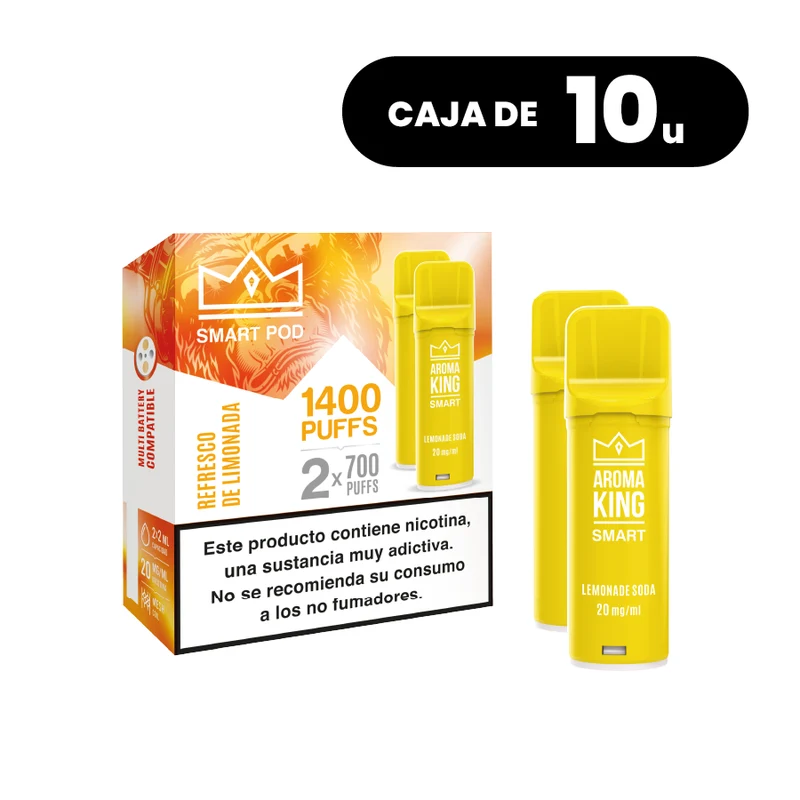 Pack 10 Cajas Aroma King Lemonade Soda
