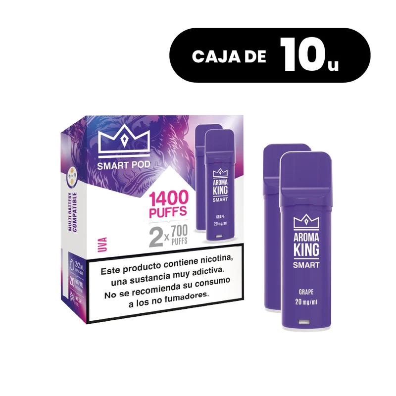 Pack 10 cajas Aroma King Smart Grape