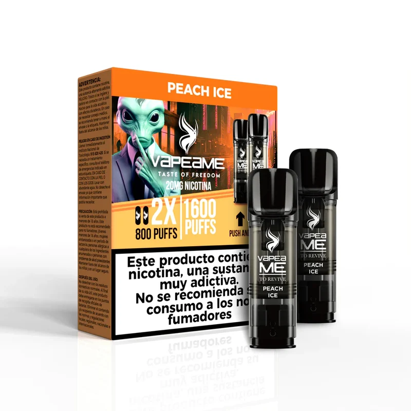 Pack 10 cajas de Cápsulas Vapeame Peach Ice