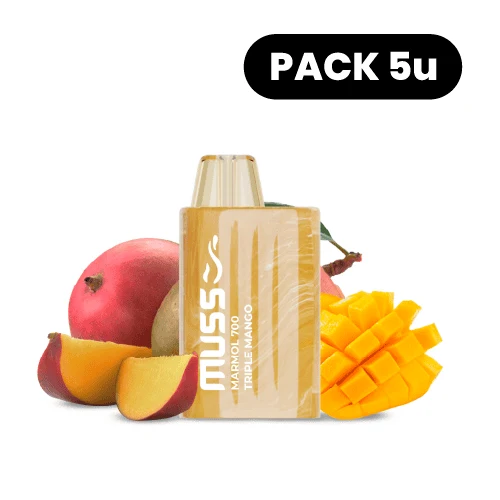Vaper Desechable Muss Marmol 700 Triple Mango (Pack 5)