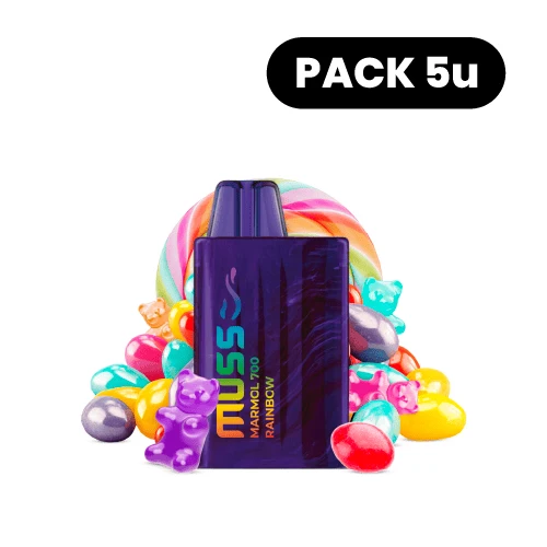 Vaper Desechable Muss Marmol 700 Rainbow (Pack 5)