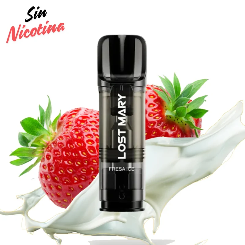 Lost Mary Tappo Air Cápsula Strawberry Ice Sin Nicotina (Pack 2)