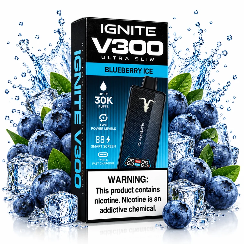 Pod descartable Ignite V300 Ultra Slim Blueberry Ice 30K