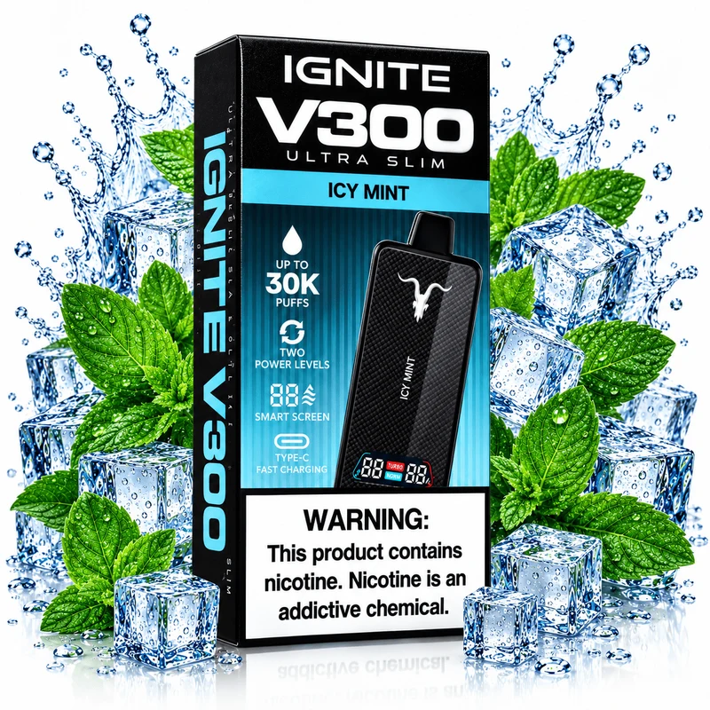 Pod descartable Ignite V300 Ultra Slim Icy Mint 30K