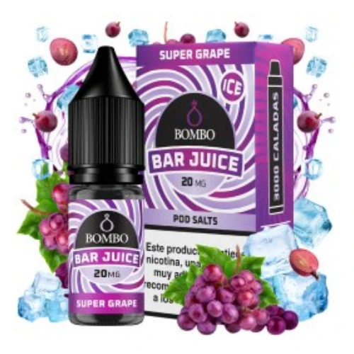 Super Grape Ice 10ml (Sales de nicotina) (Bar Juice by Bombo)