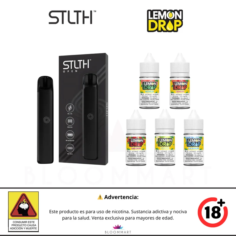 Kit STLTH OPEN + Lemon Drop Ice · Sales de Nicotina 30 mL