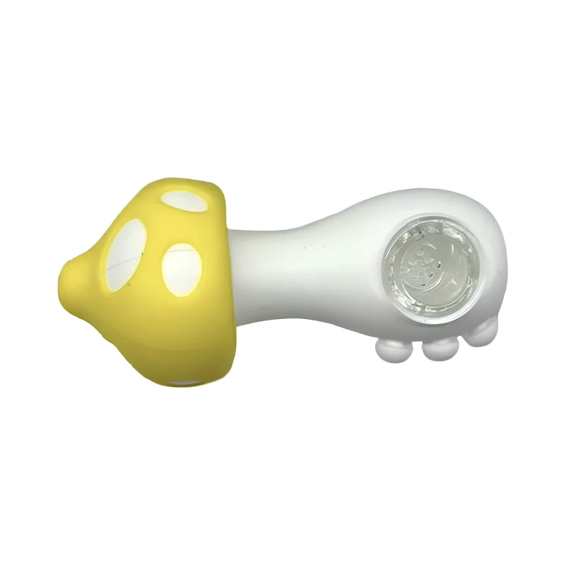 Pipa Hongo de Silicona | Irrompible, Cazoleta Vidrio, Colores Vibrantes — Bloommart Colombia