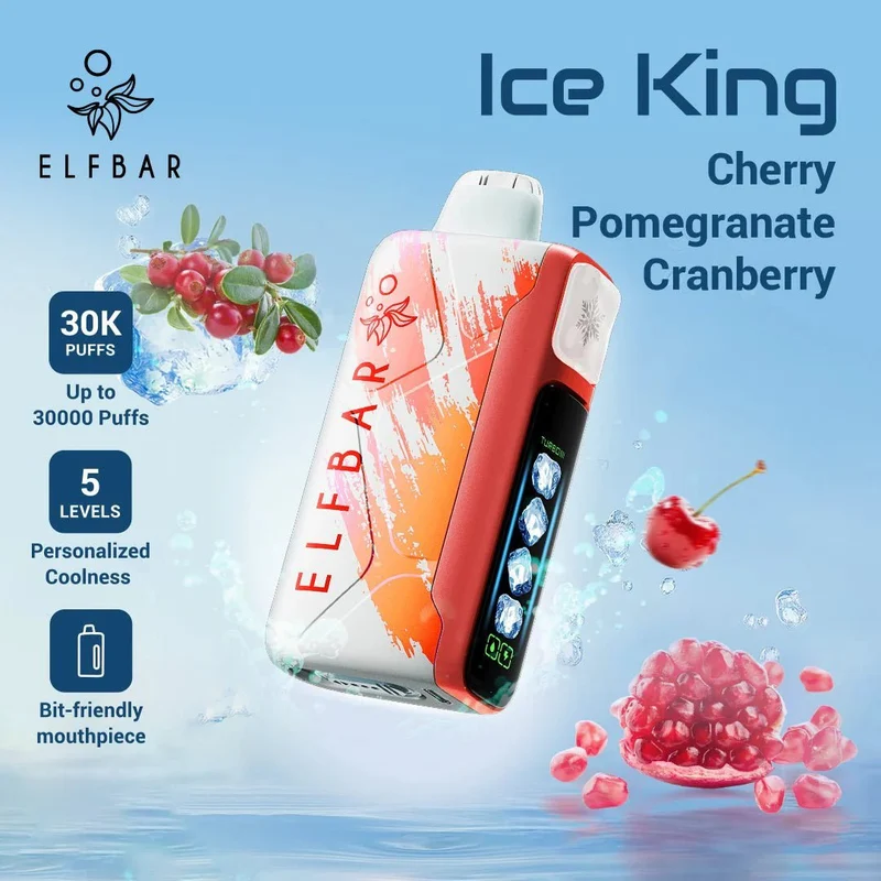 Pod descartable ElfBar Ice King 40000 Puffs Cherry Pomegranate Cranberry