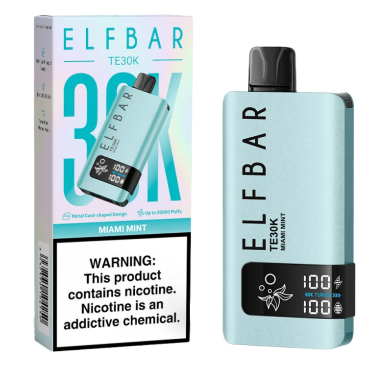 Pod descartable ElfBar TE30000 puffs Miami Mint