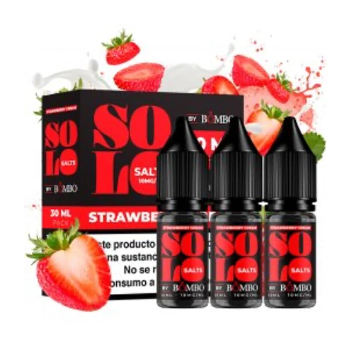 Strawberry Cream 3x10ml - Solo Salts (Bombo)
