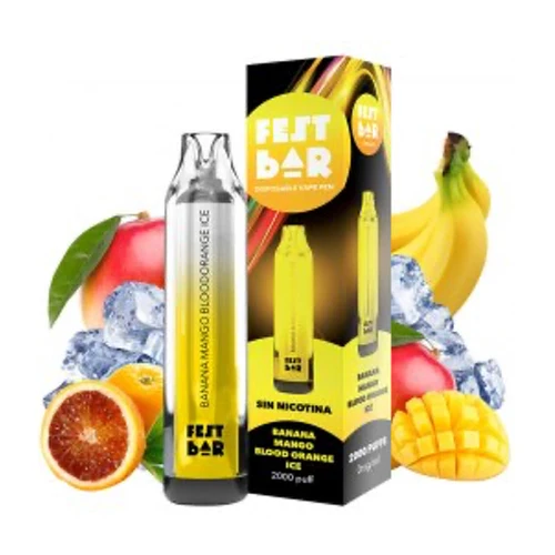 Pod desechable Banana Mango Bloodorange Ice 0mg (Fest Bar)