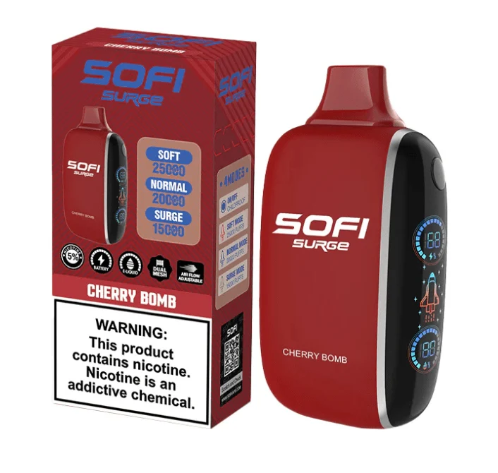 Pod descartable Sofi Surge Cero Nicotina Cherry Bomb 25000 puffs