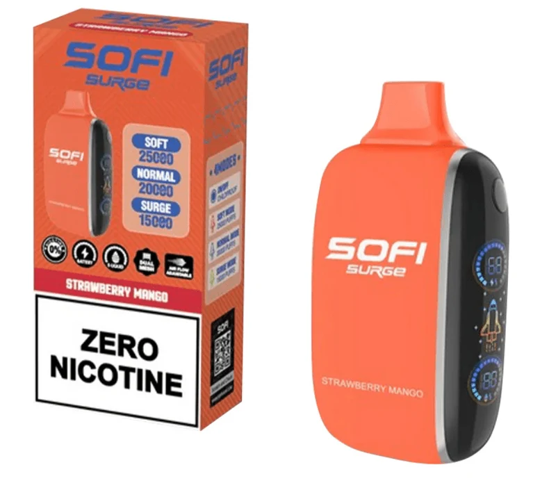 Pod descartable Sofi Surge Cero Nicotina Strawberry Mango 25000 puffs