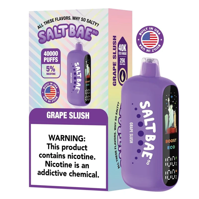 Pod Descartable Salt Bae 50 Grape Slush 40000 Puffs