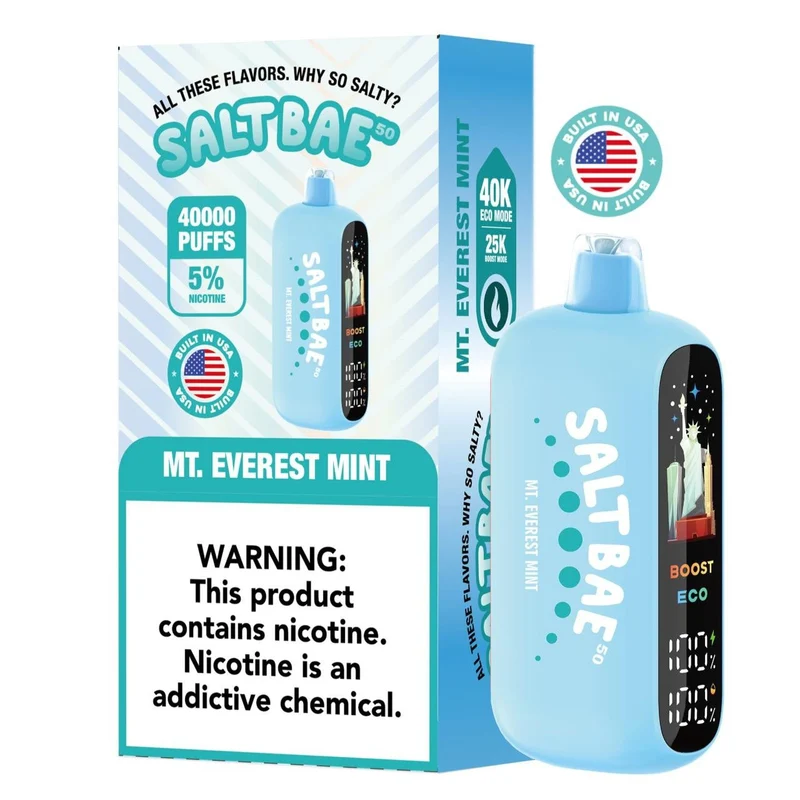 Pod Descartable Salt Bae 50 Mt.Everest Mint 40000 Puffs