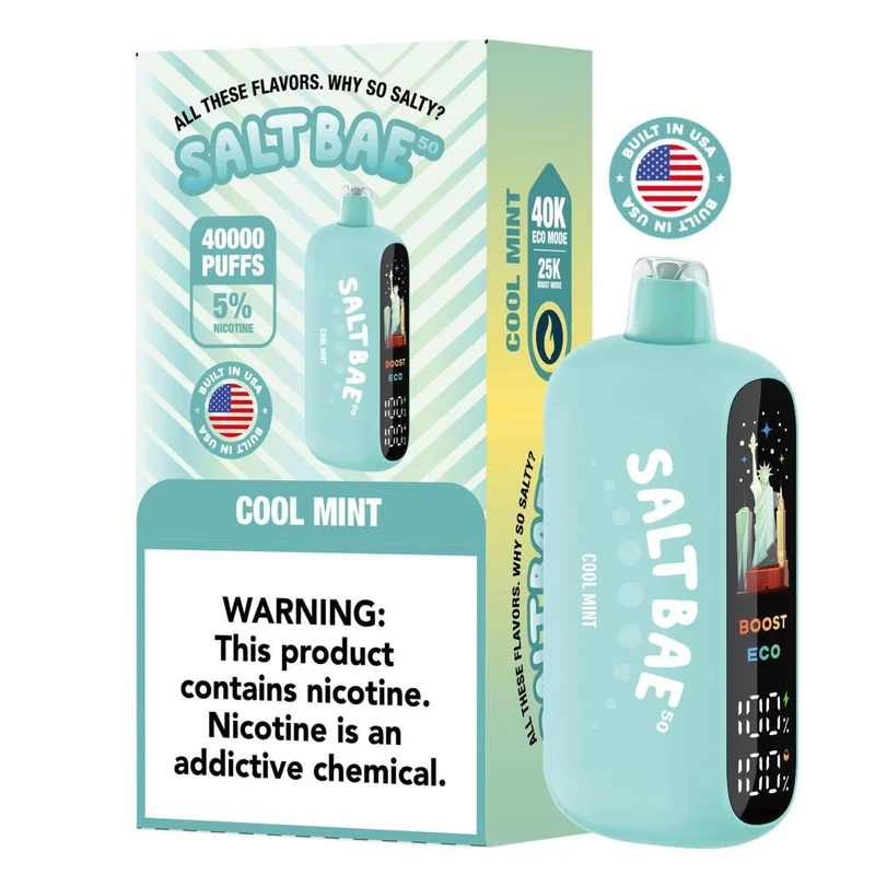 Pod Descartable Salt Bae 50 Cool Mint 40000 Puffs
